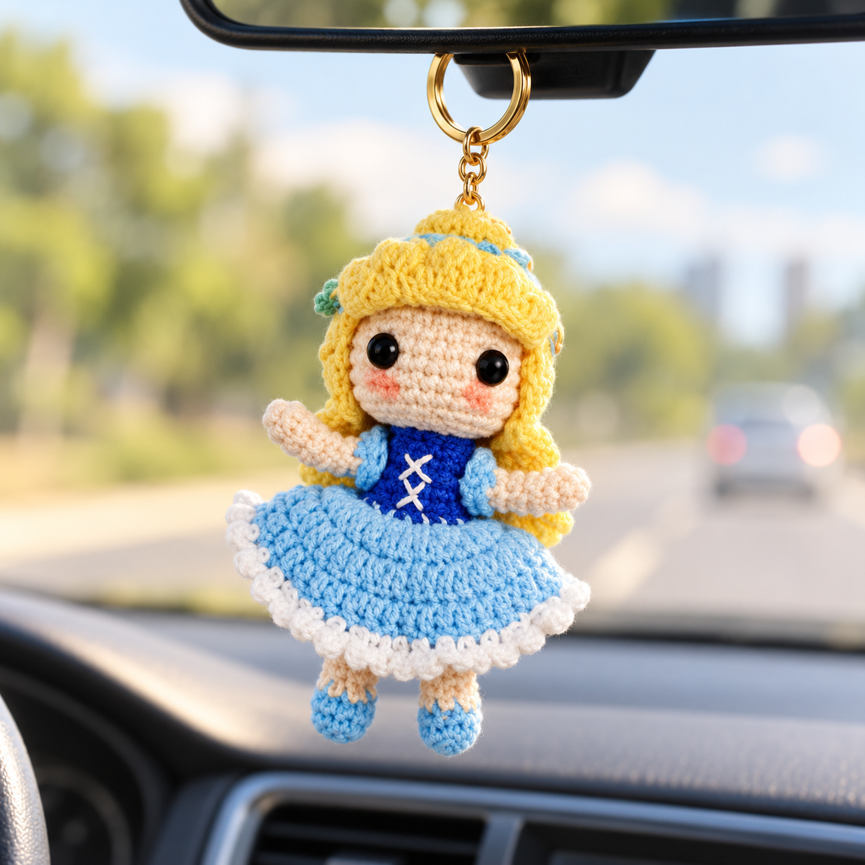 Handmade Crochet Princess Keyring
