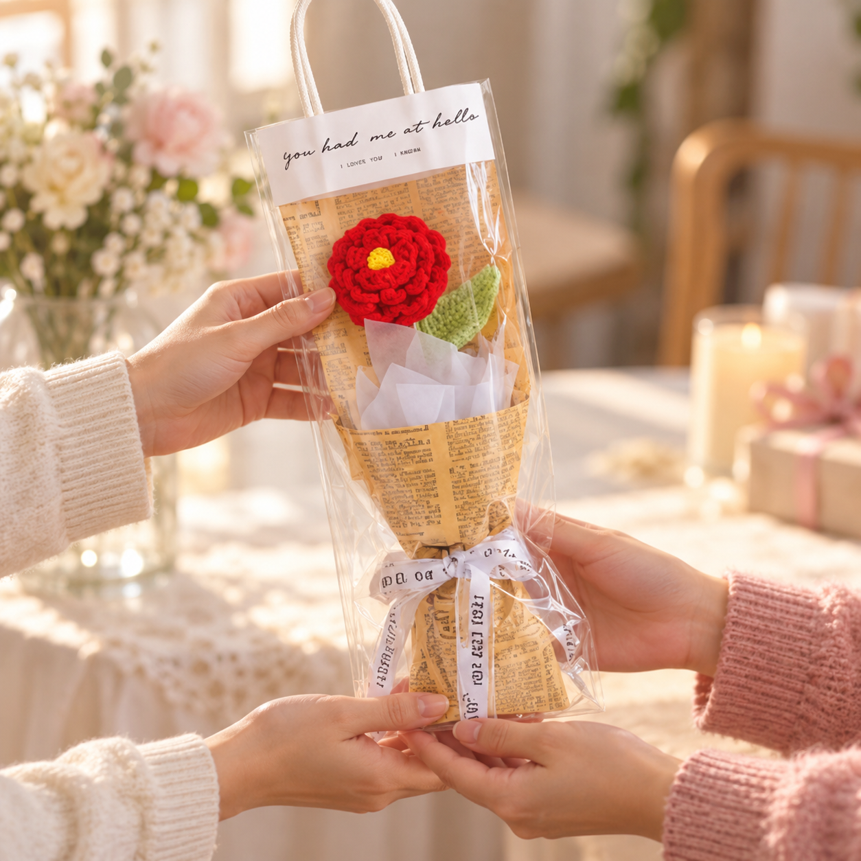 Handmade Crochet Mini Flower Bouquet