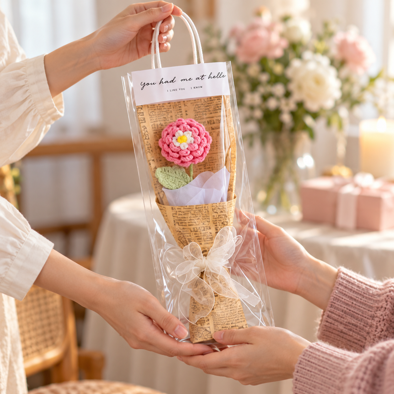 Handmade Crochet Mini Flower Bouquet
