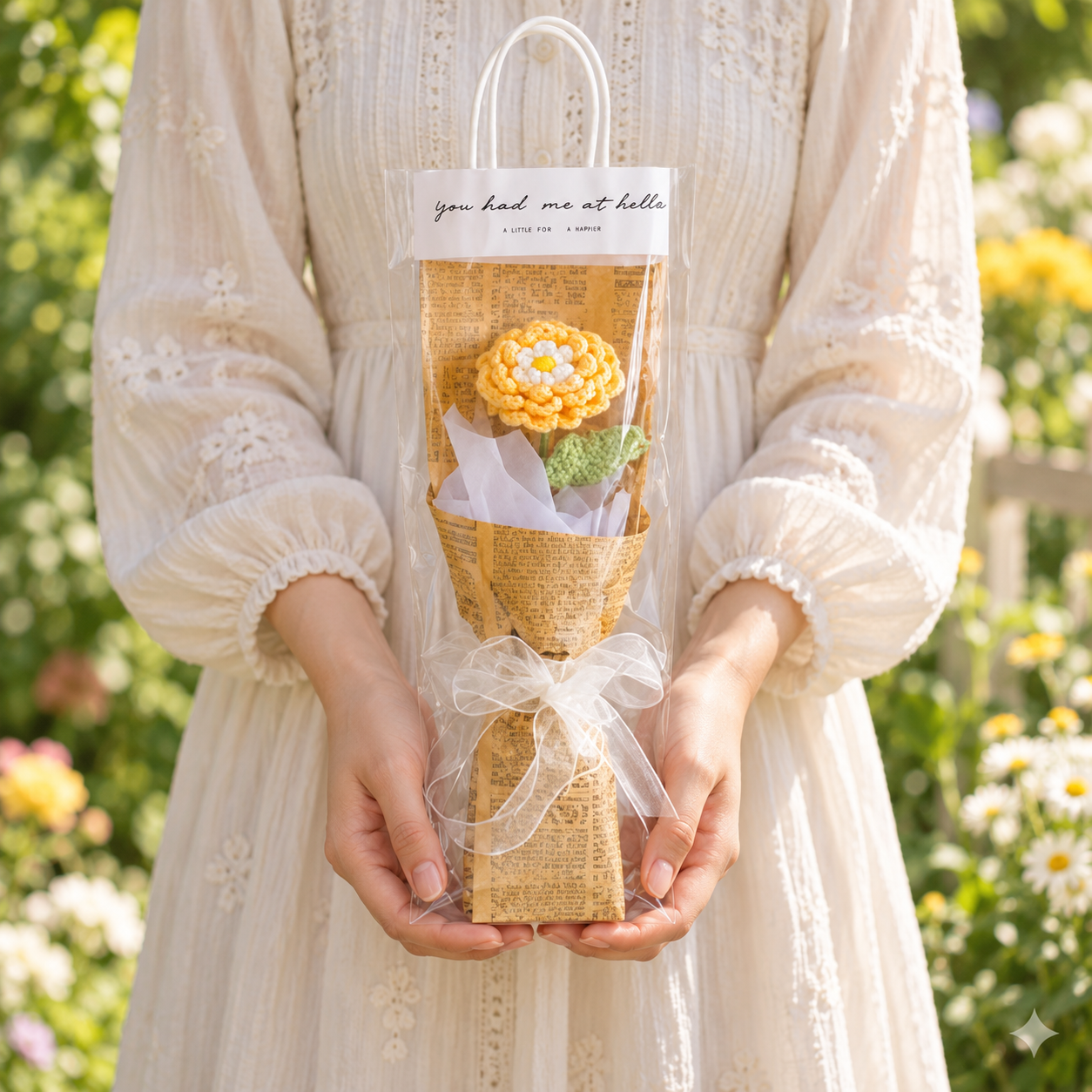 Handmade Crochet Mini Flower Bouquet