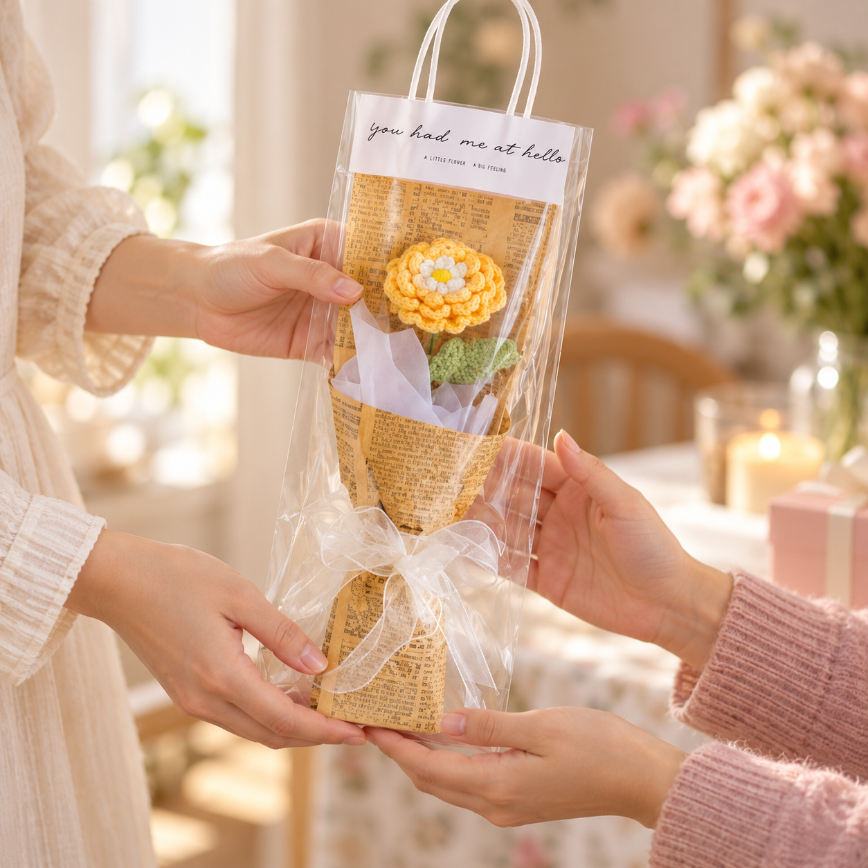 Handmade Crochet Mini Flower Bouquet