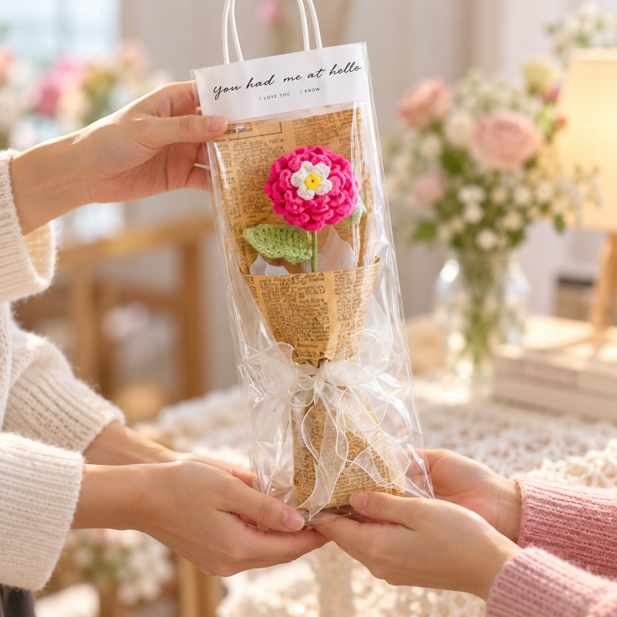 Handmade Crochet Mini Flower Bouquet