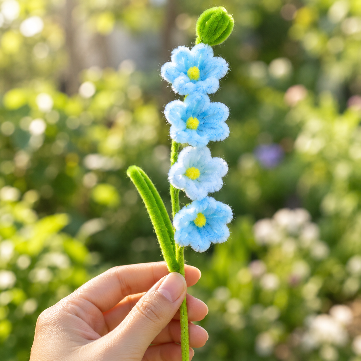 Handmade Crochet Cherry Blossom Stem