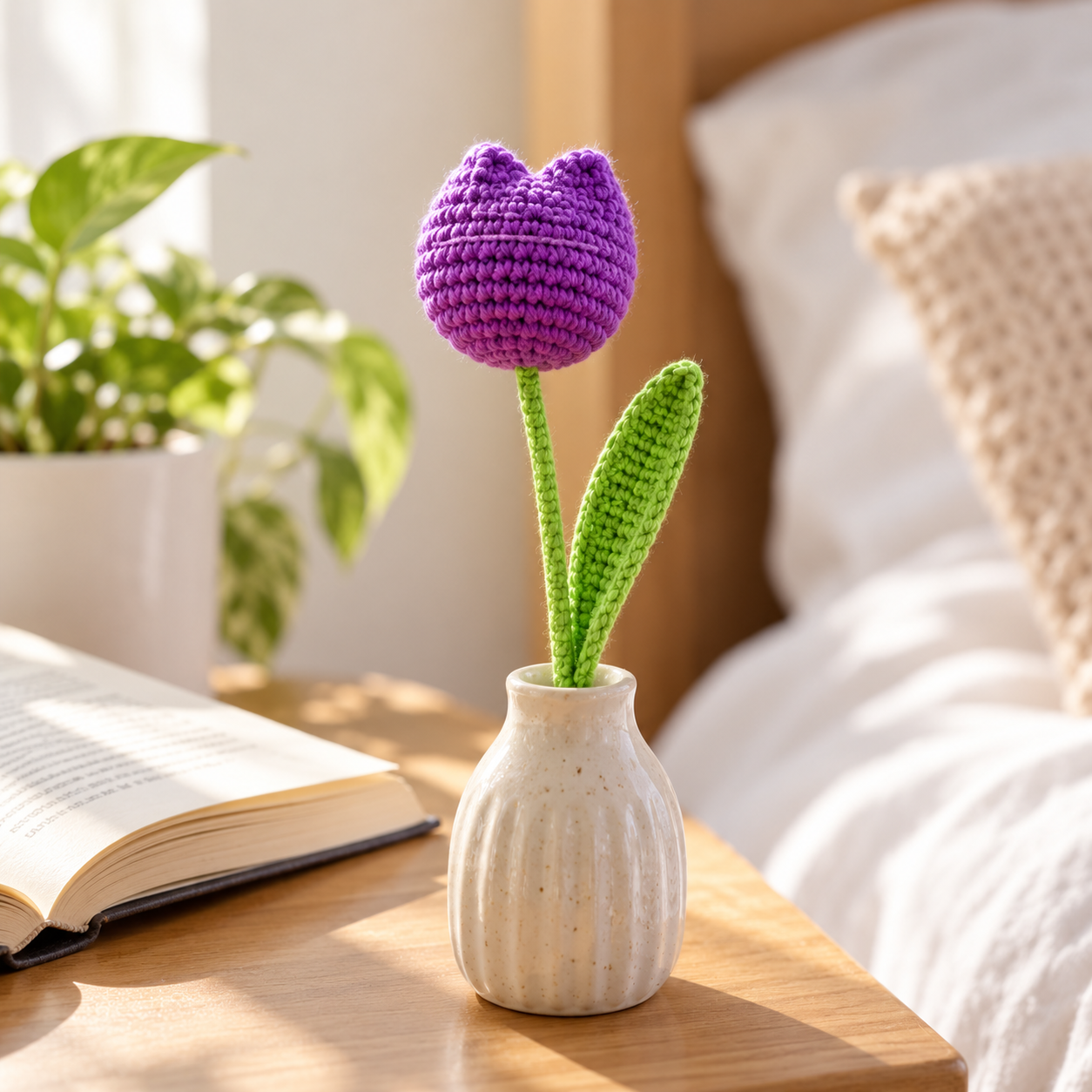 Handmade Crochet Lily of the Valley Stem