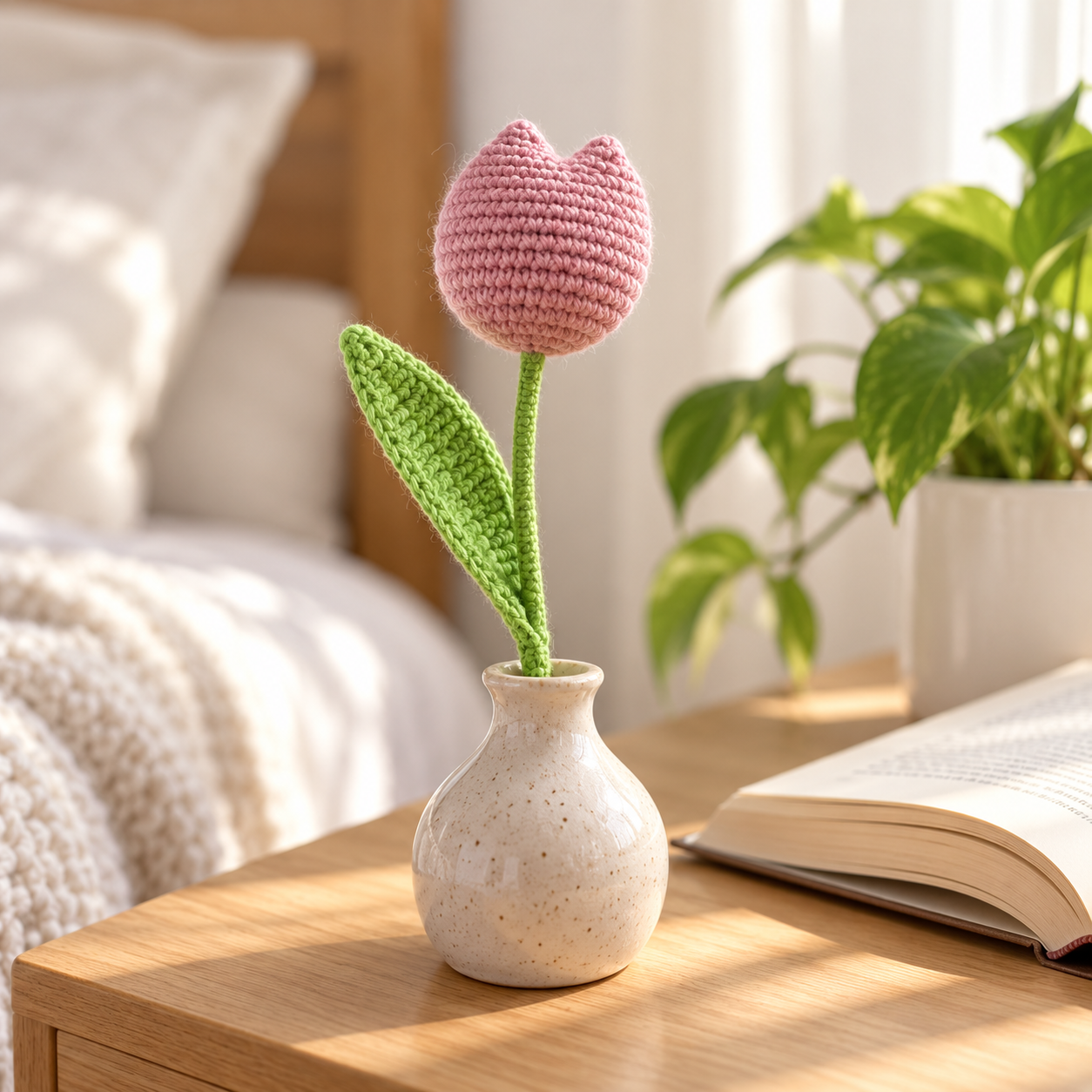 Handmade Crochet Tulip Stem