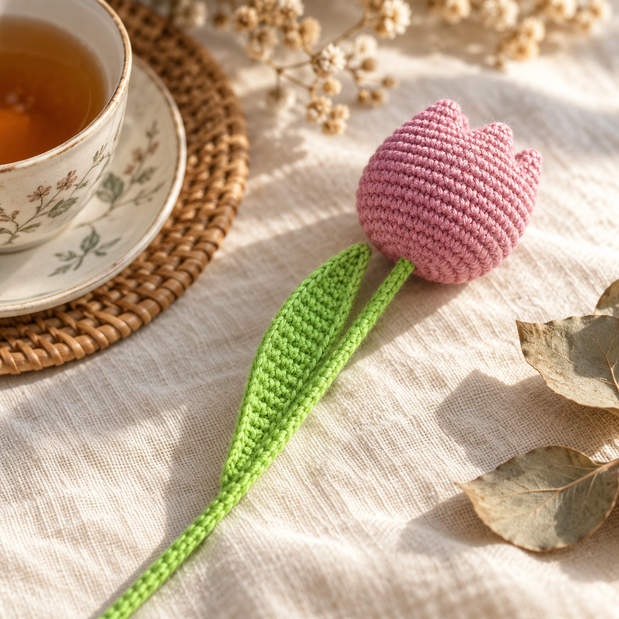 Handmade Crochet Tulip Stem