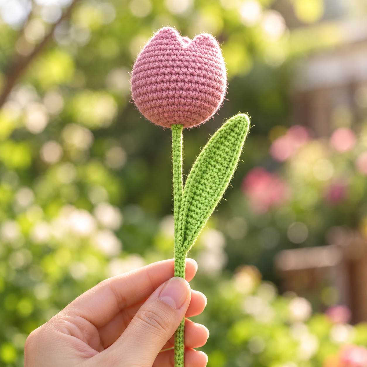 Handmade Crochet Tulip Stem