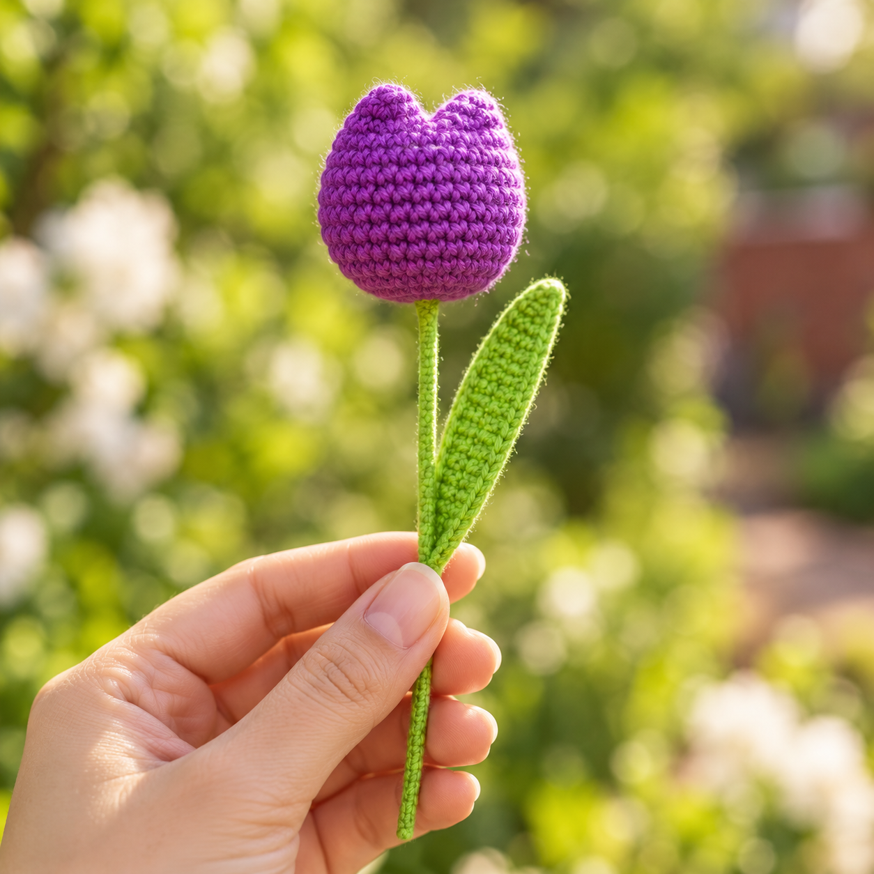 Handmade Crochet Tulip Stem