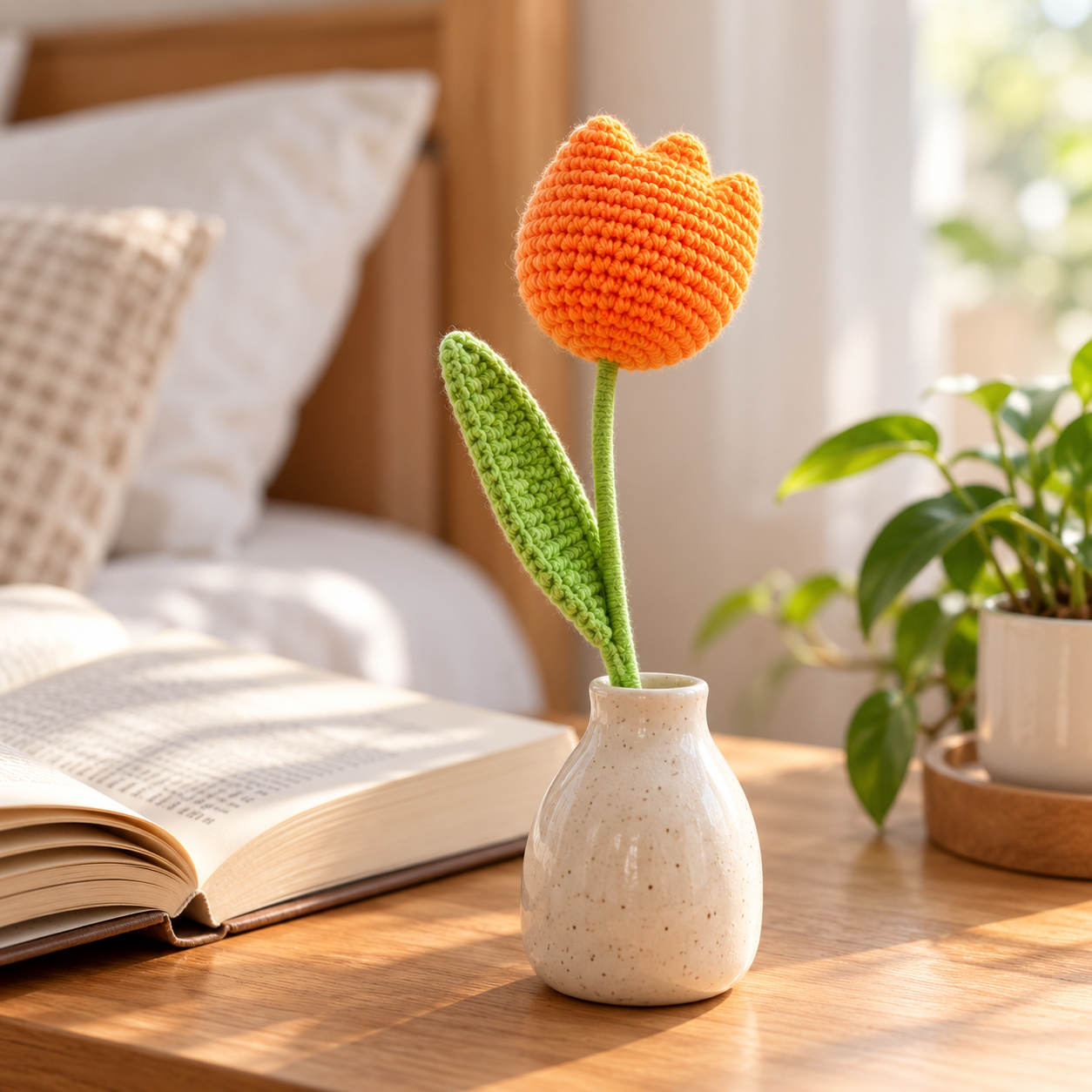 Handmade Crochet Tulip Stem